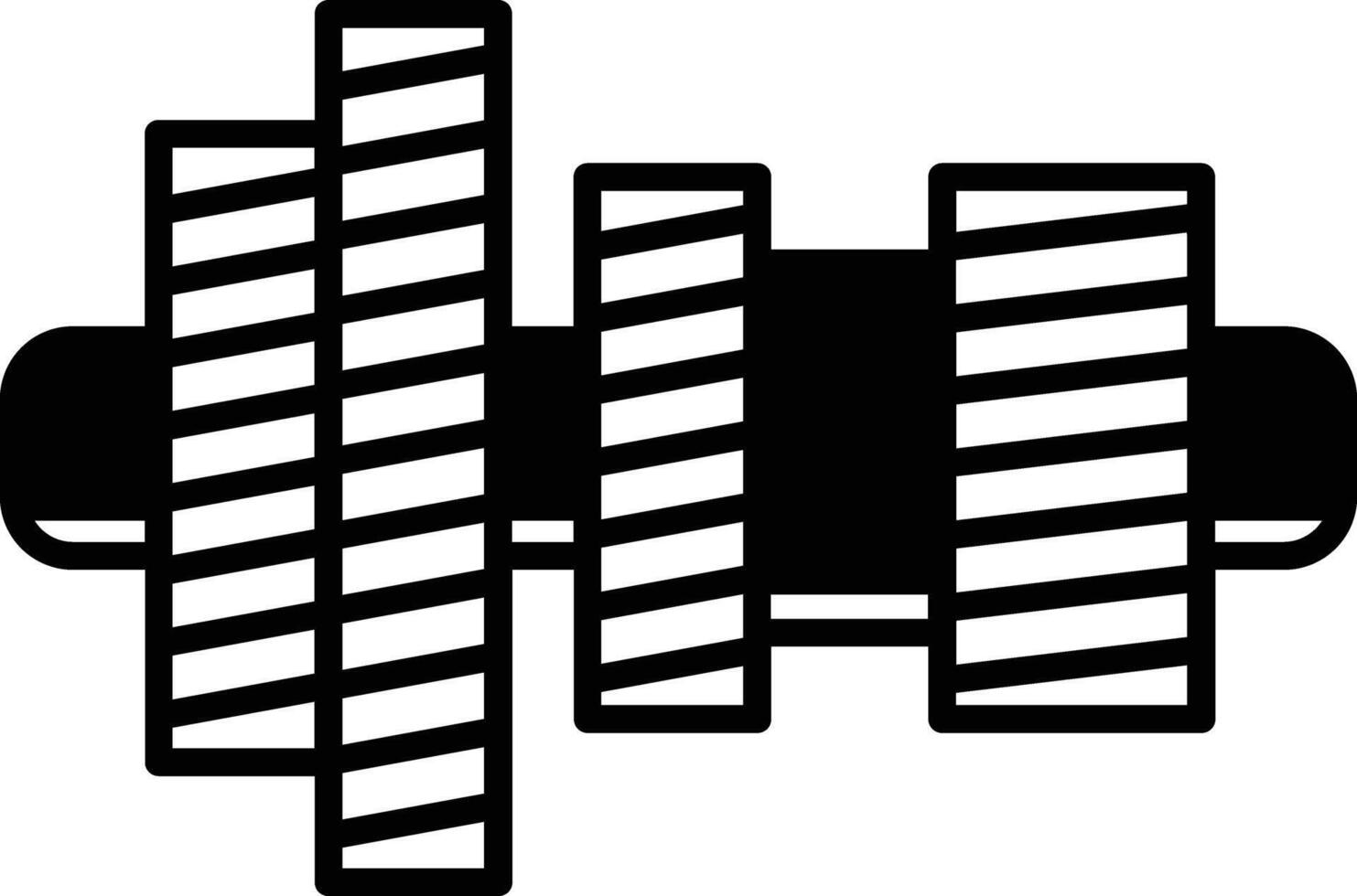 redskap systemet glyf och linje vektor illustration