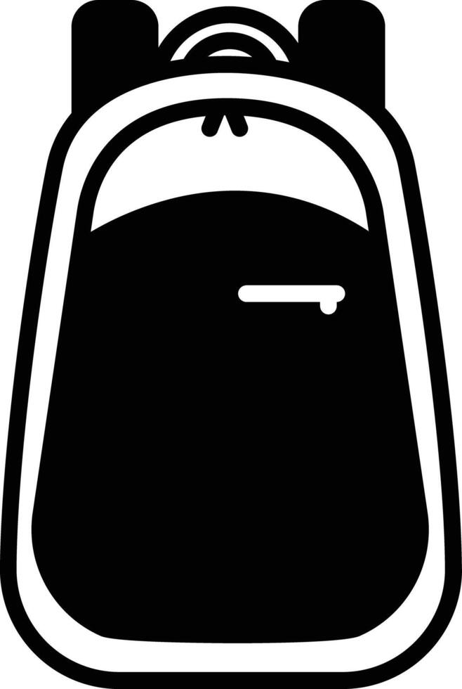 Rucksack Glyphe und Linie Vektor Illustration