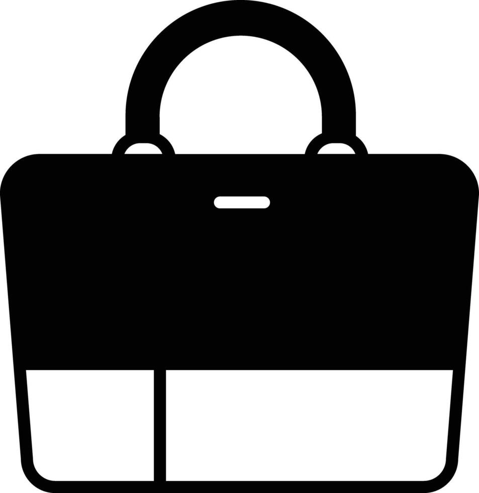 Nichtigkeit Tasche Glyphe und Linie Vektor Illustration