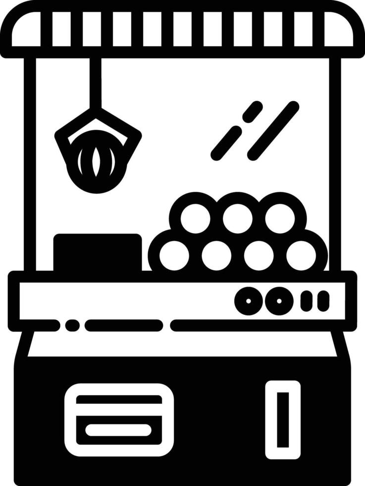 Spielzeug Maschine Glyphe und Linie Vektor Illustration