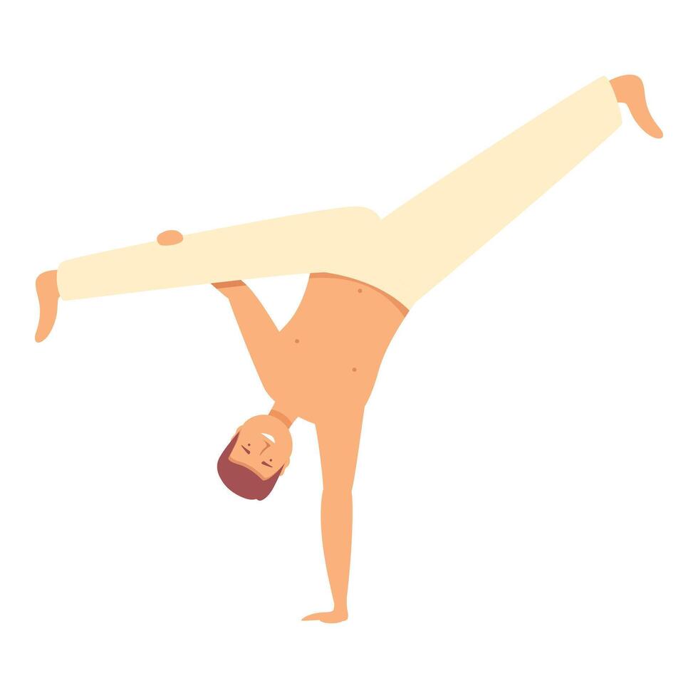 Capoeira Fußboden tanzen Symbol Karikatur Vektor. Ausbildung Trommel vektor