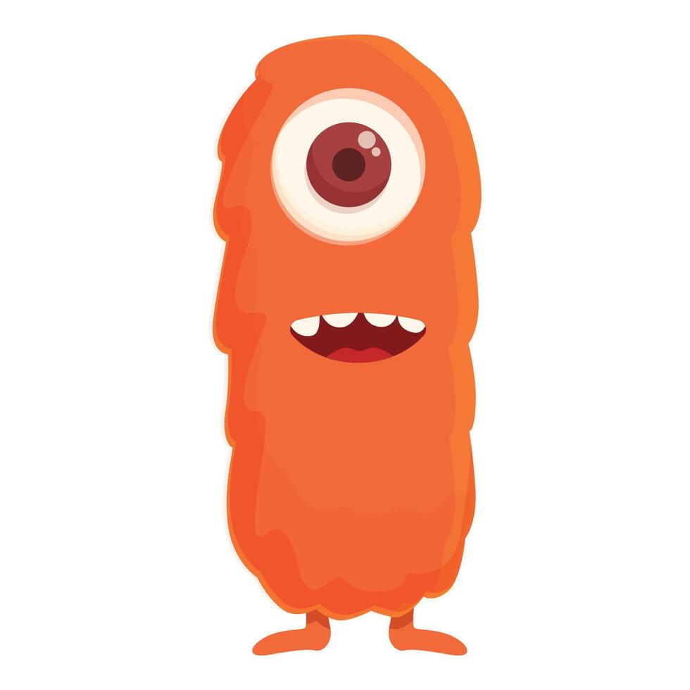 finger monster ikon tecknad serie vektor. orange Färg varelse vektor