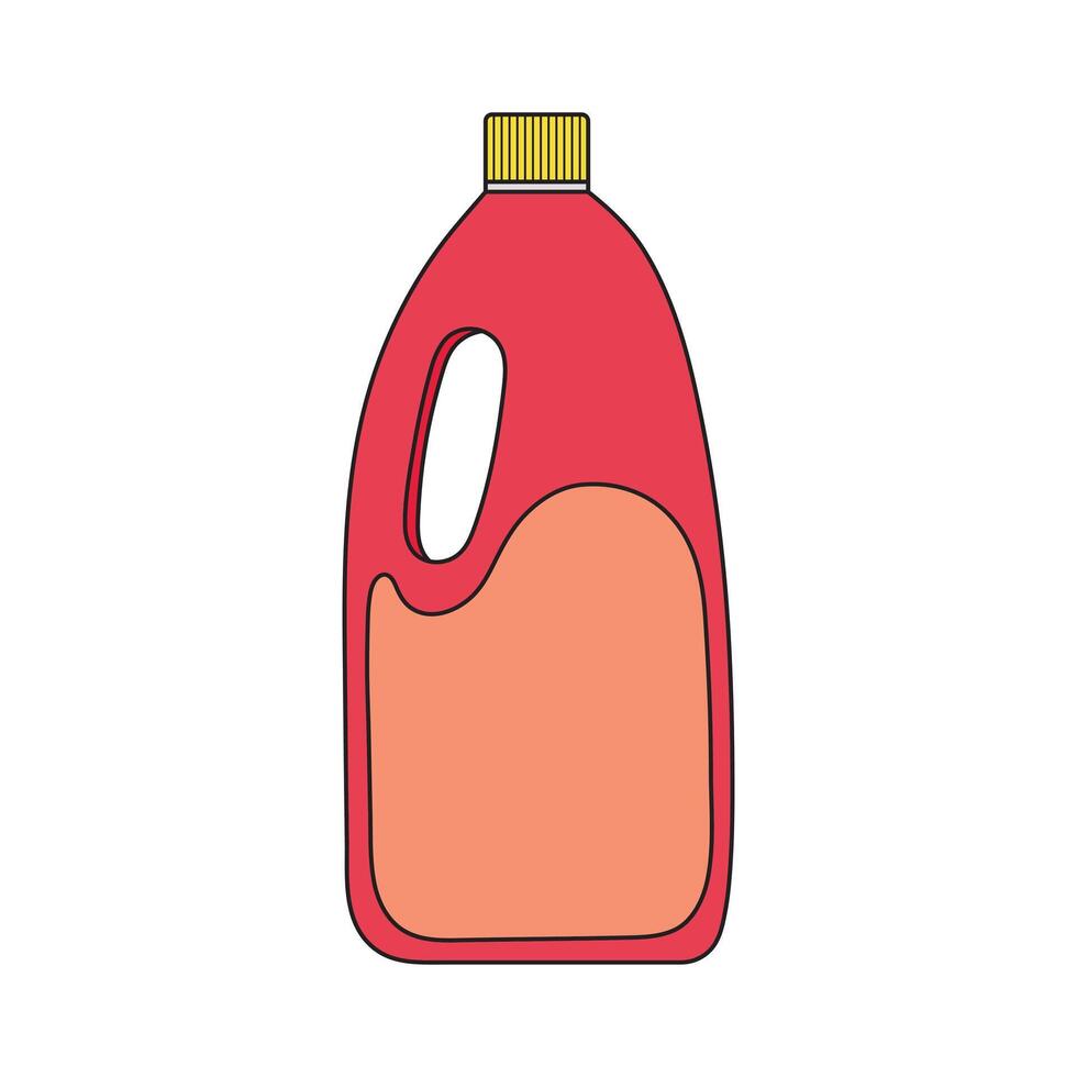 barn teckning tecknad serie vektor illustration rengöringsmedel flaska ikon isolerat på vit bakgrund