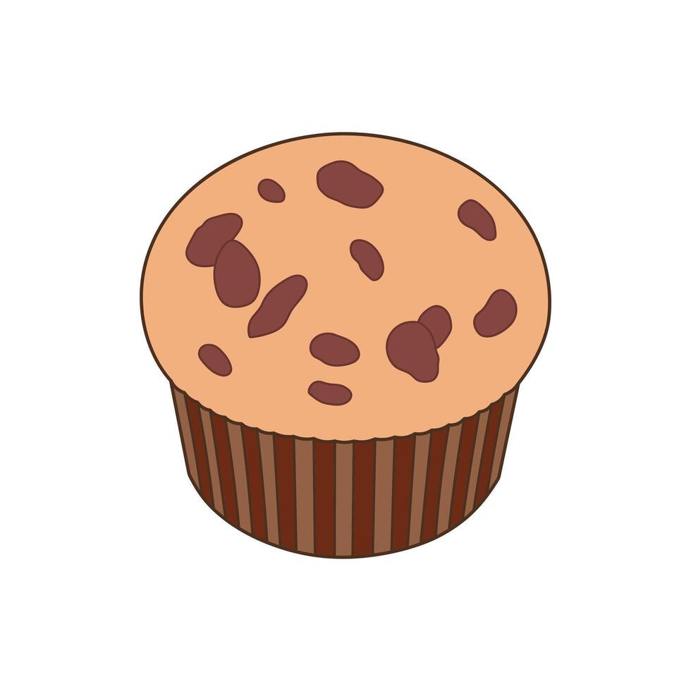 Muffin Symbol Karikatur Vektor Illustration isoliert auf Weiß Hintergrund