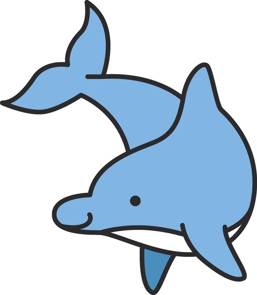 delfin vektor ikon. delfin illustration tecken. delfin symbol eller logotyp.