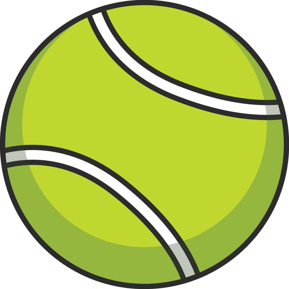 Tennis Ball Vektor Illustration isoliert auf Weiß Hintergrund