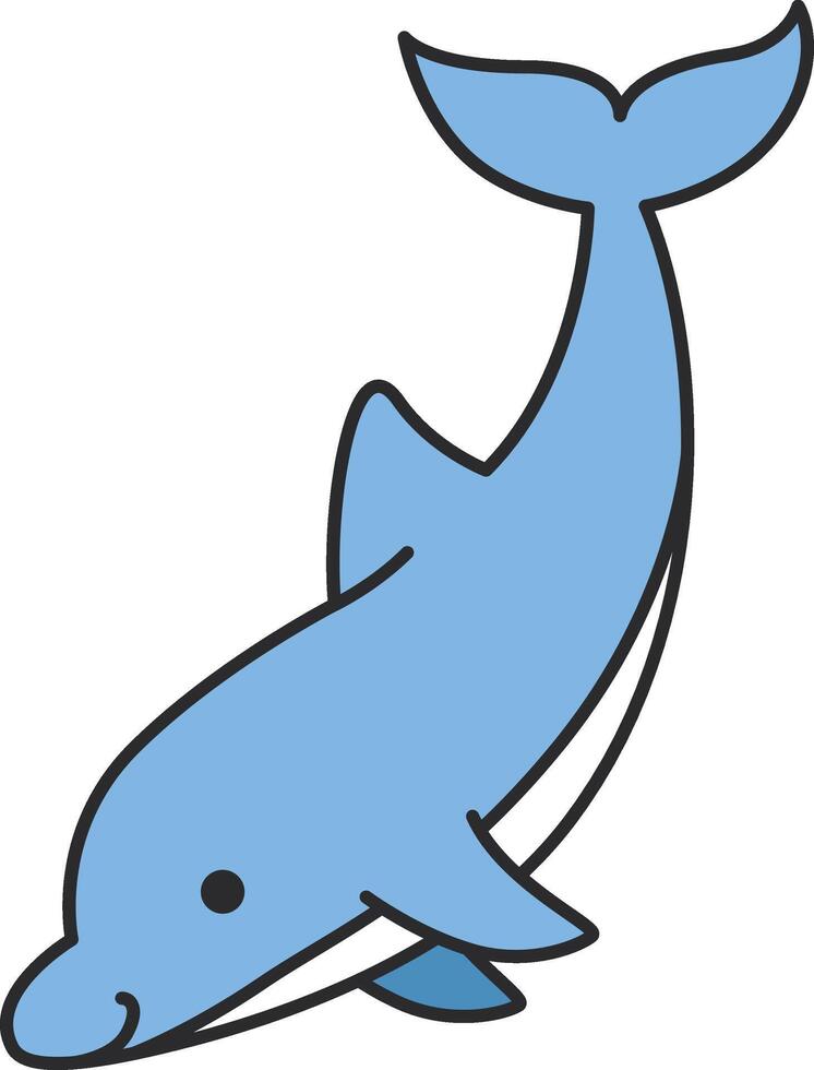 Delfin Symbol. Meer Leben Ökosystem Fauna und Ozean Thema. isoliert Design. Vektor Illustration