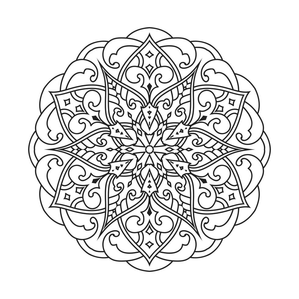 Mandala Design zum Erwachsene Färbung Seite vektor