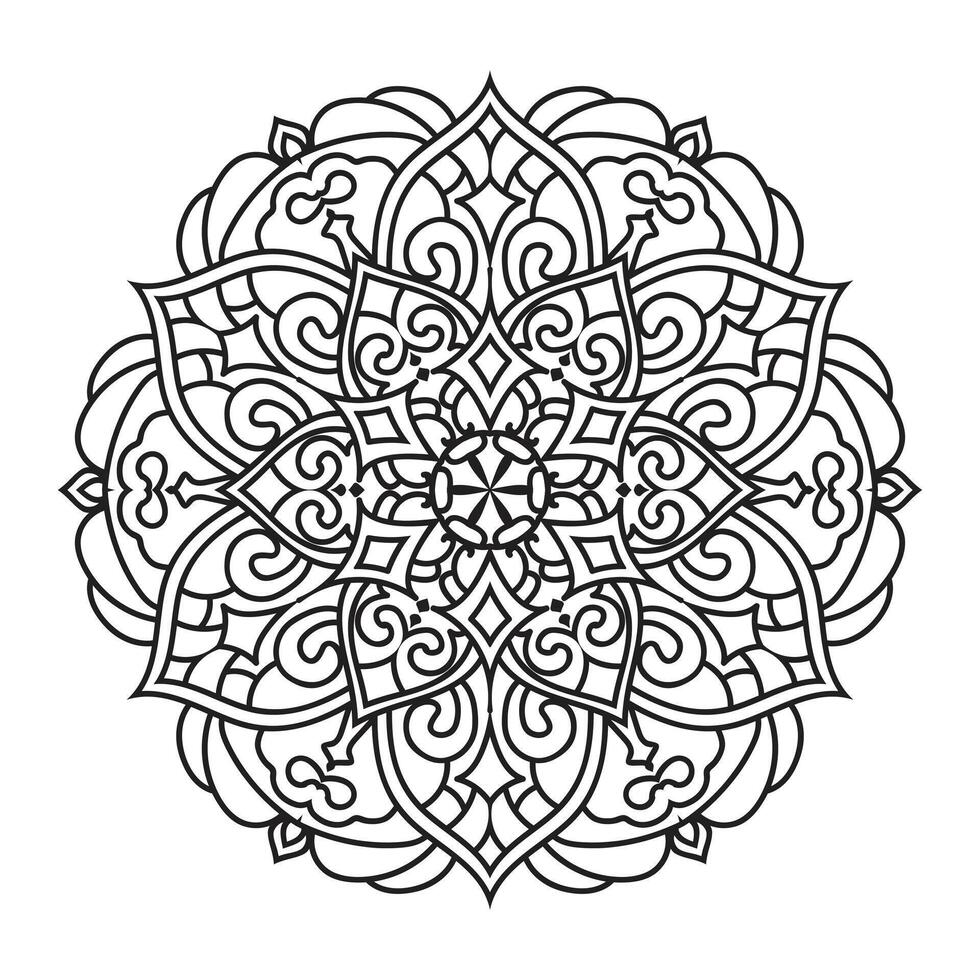 Mandala Design zum Erwachsene Färbung Seite vektor