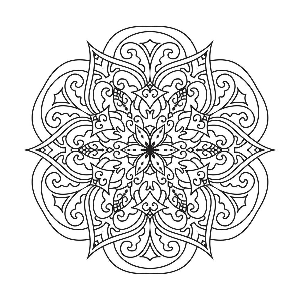 mandala design för vuxen färg sida vektor mandala översikt design