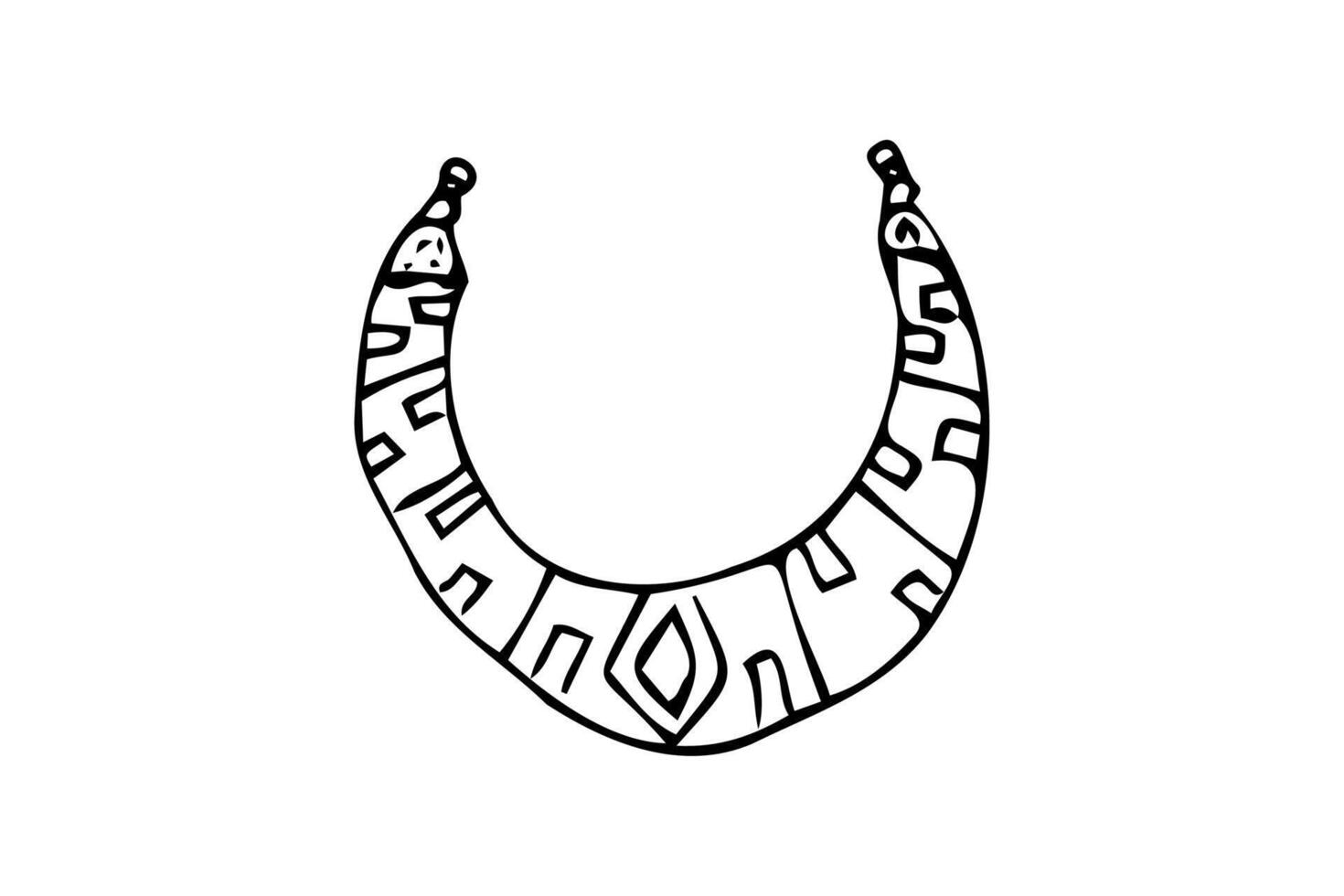 halsband ikon översikt illustration. jewerly vektor grafisk, klotter skiss isolerat. vektor illustration kan Begagnade för hand tillverkad logotyp för jewerly skönhet mode baner, vykort.