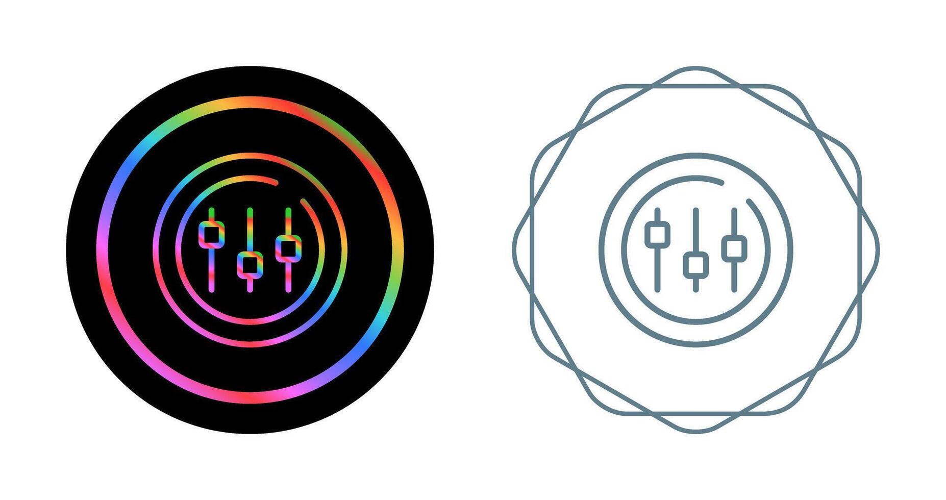 musik utjämnare cirkel vektor ikon