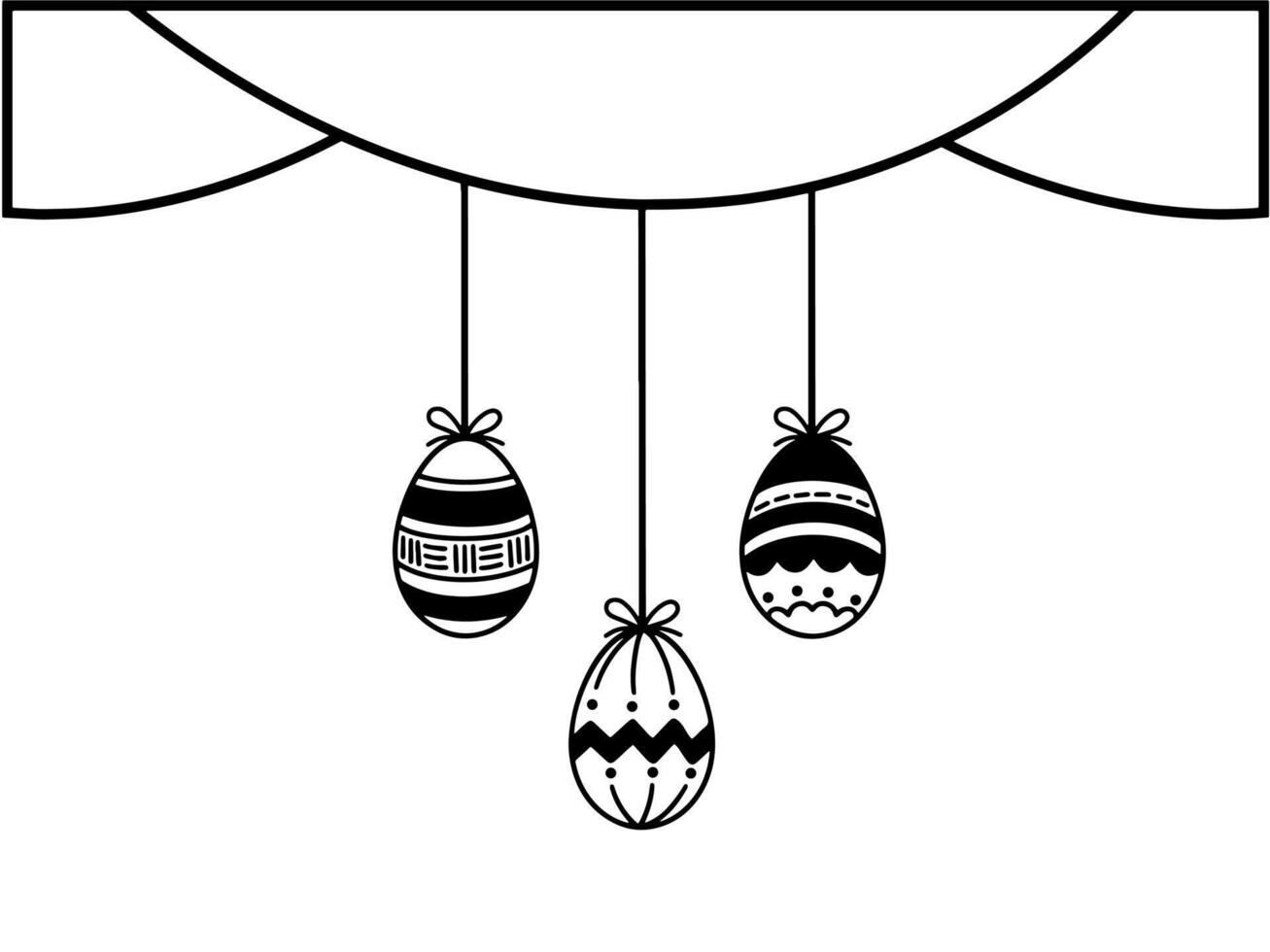 Hand gezeichnet Ostern Eier Illustration vektor