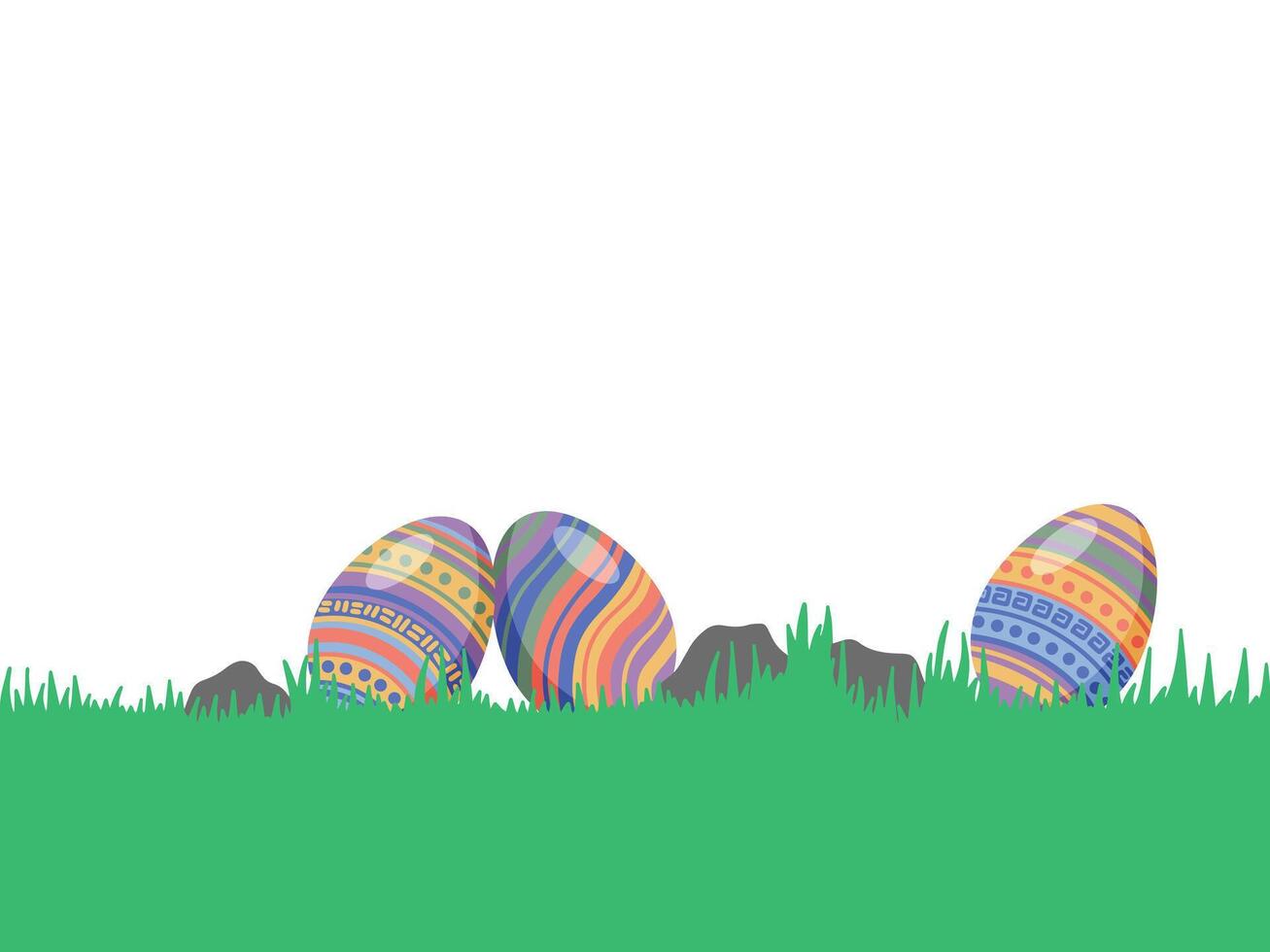 Ostern Eier Gras Hintergrund Illustration vektor