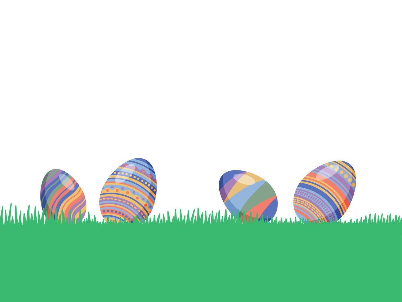 Ostern Eier im Grün Gras vektor