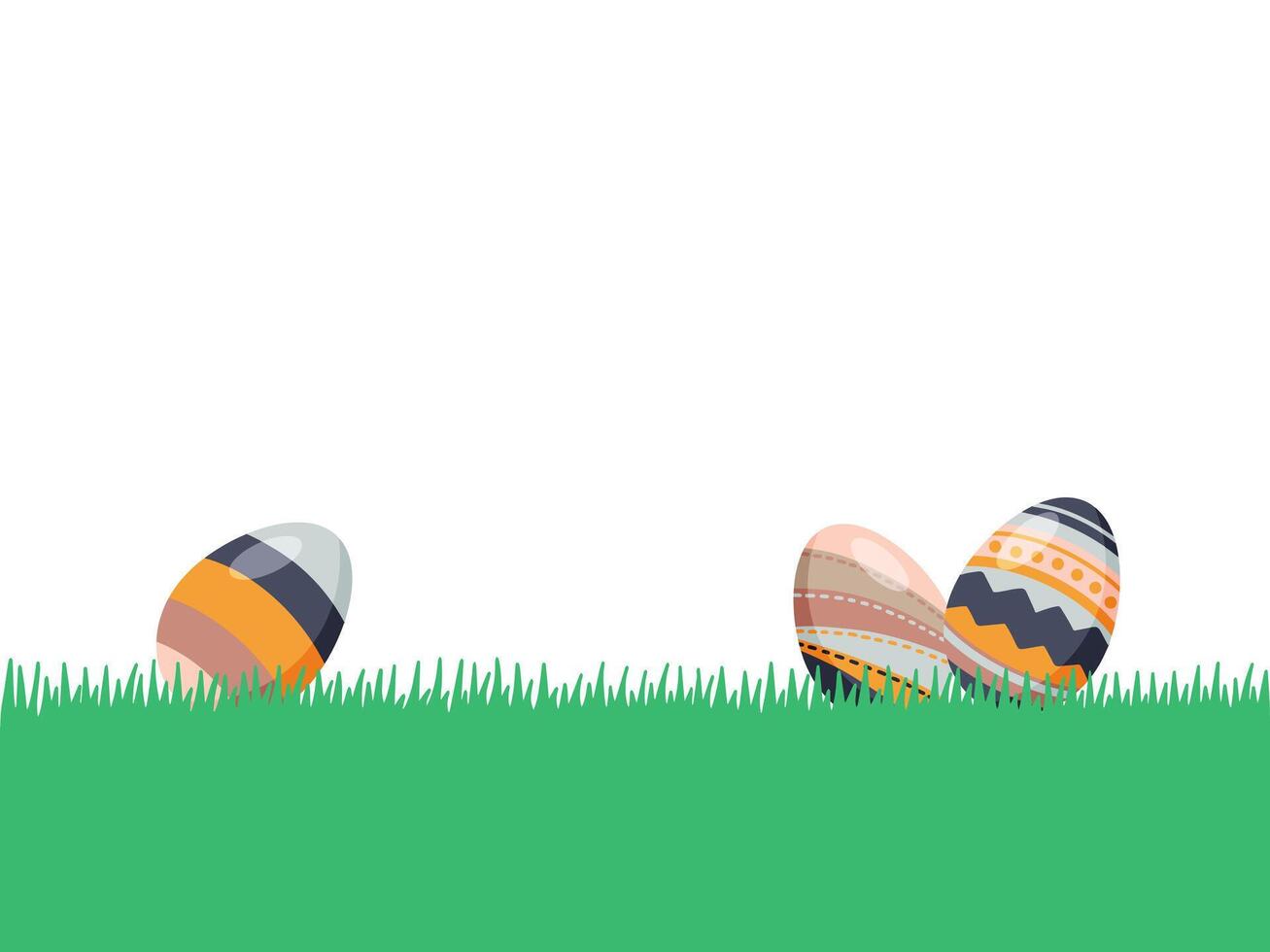 Ostern Eier im Grün Gras vektor