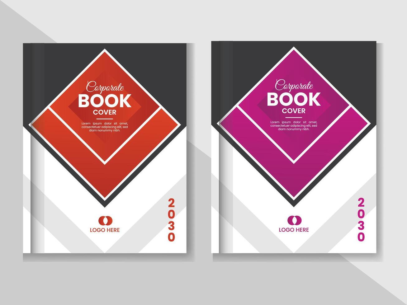 professionell Buch Startseite Design Vorlage. vektor