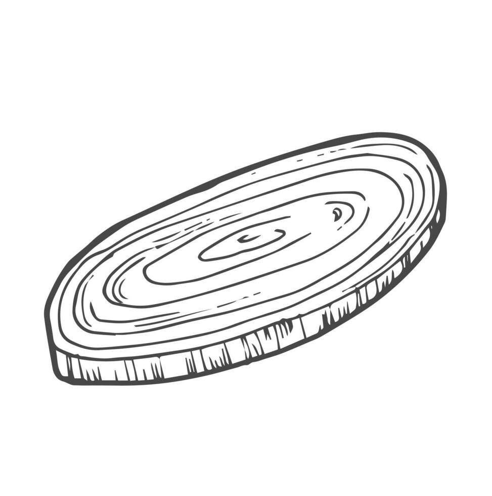 Vektor skizzieren Zwiebel runden Scheiben