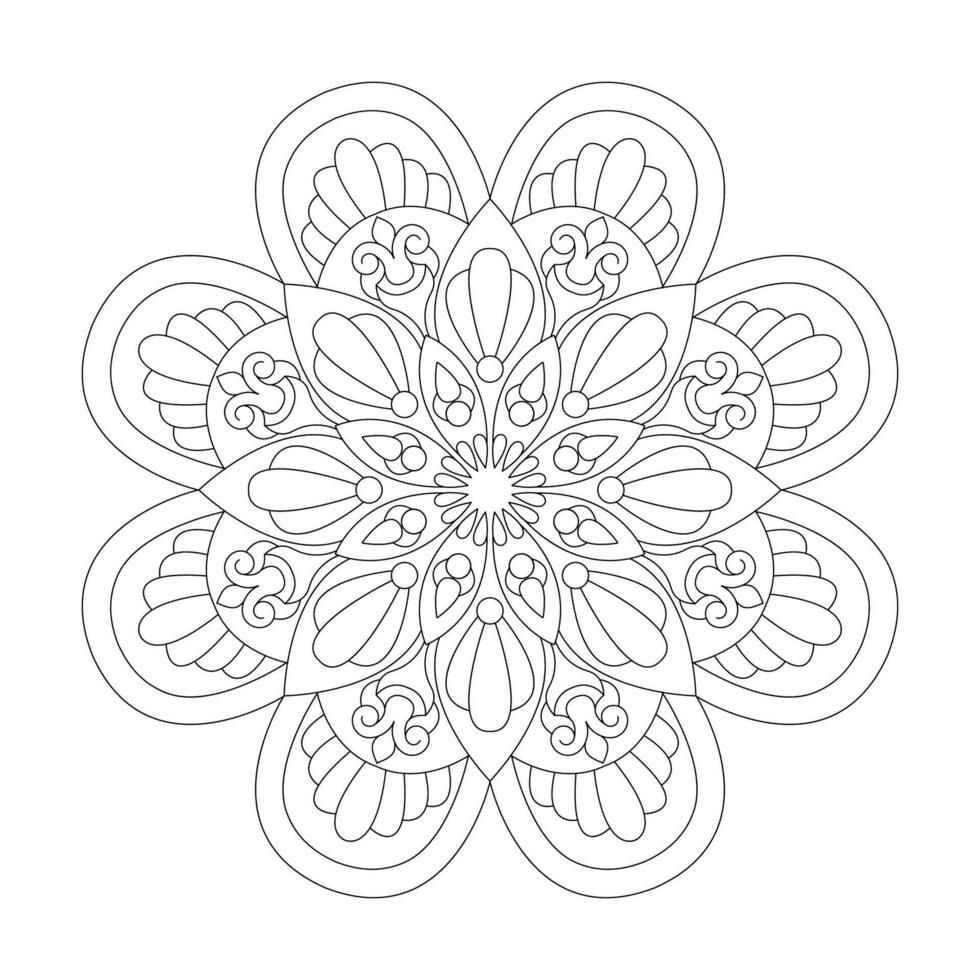 elegant Mandala Rahmen zum Färbung Buch Seite vektor
