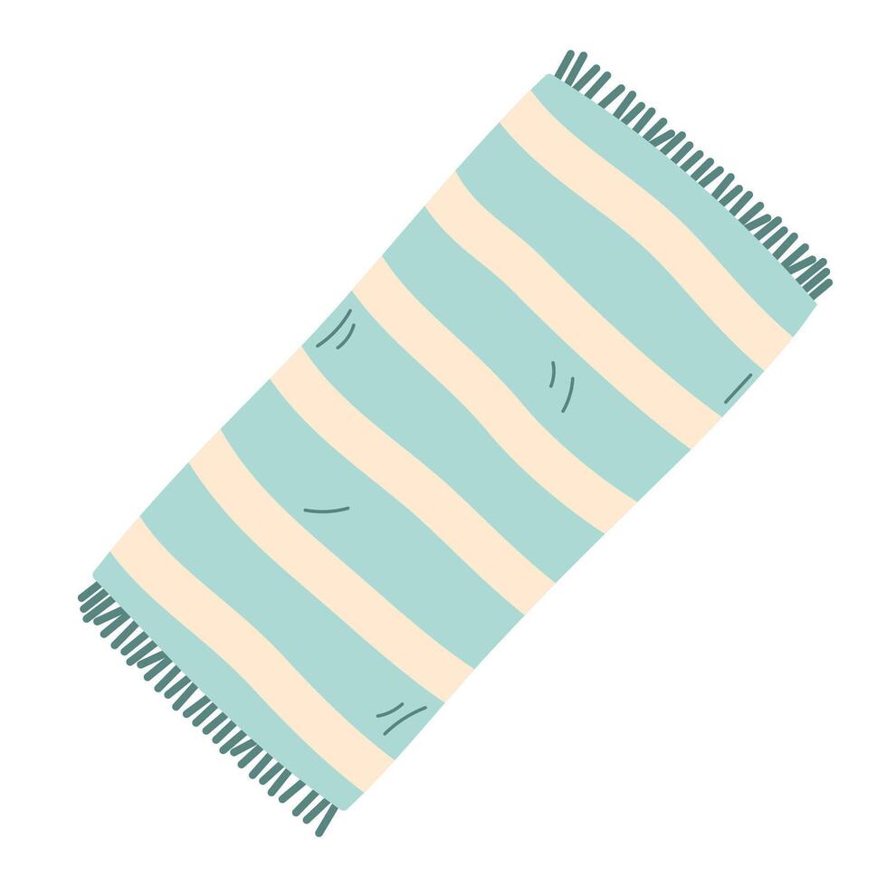 strand handduk. platt vektor isolerat illustration