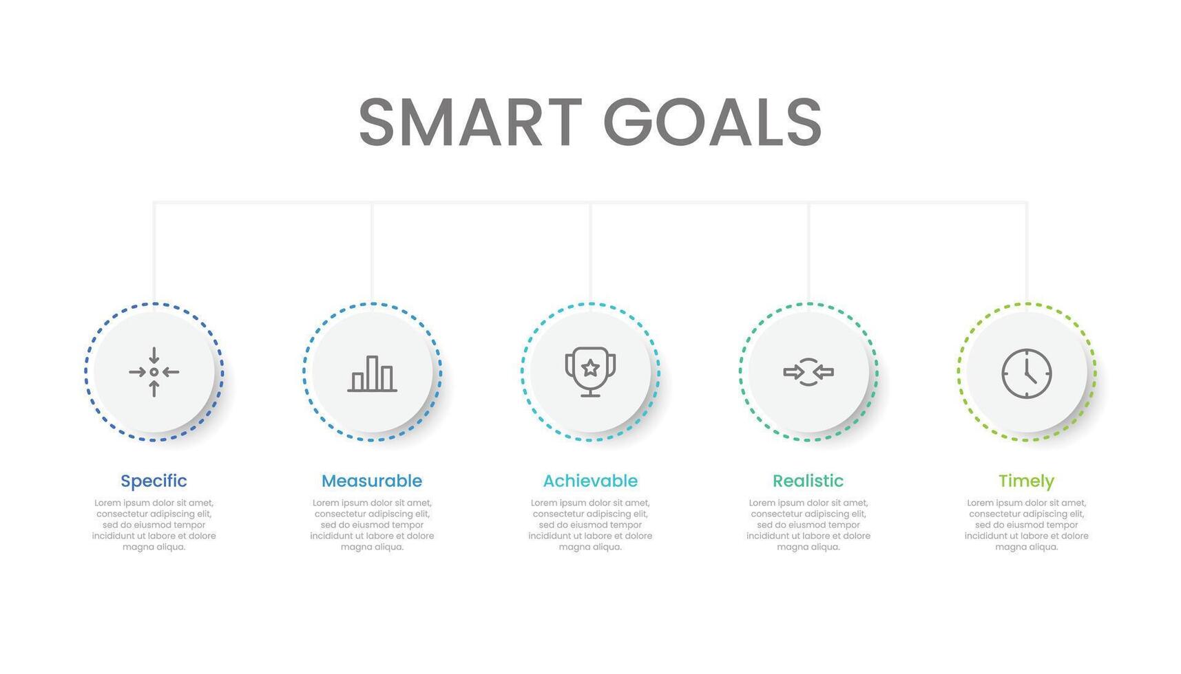 smart mål infographic mall design vektor