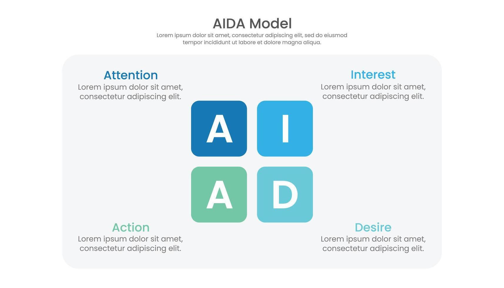 Aida Modell- Infografik Vorlage Design vektor