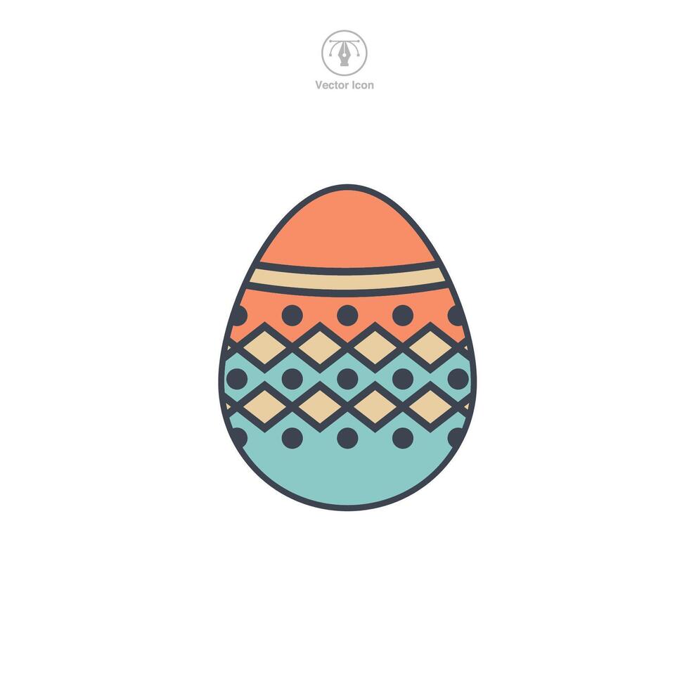 Ostern Ei, Ostern Tag Festival, Ei Symbol Symbol Vektor Illustration isoliert auf Weiß Hintergrund