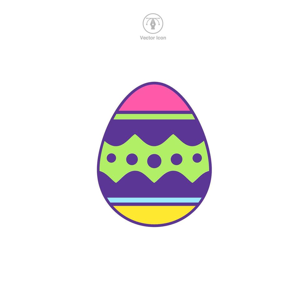 Ostern Ei, Ostern Tag Festival, Ei Symbol Symbol Vektor Illustration isoliert auf Weiß Hintergrund