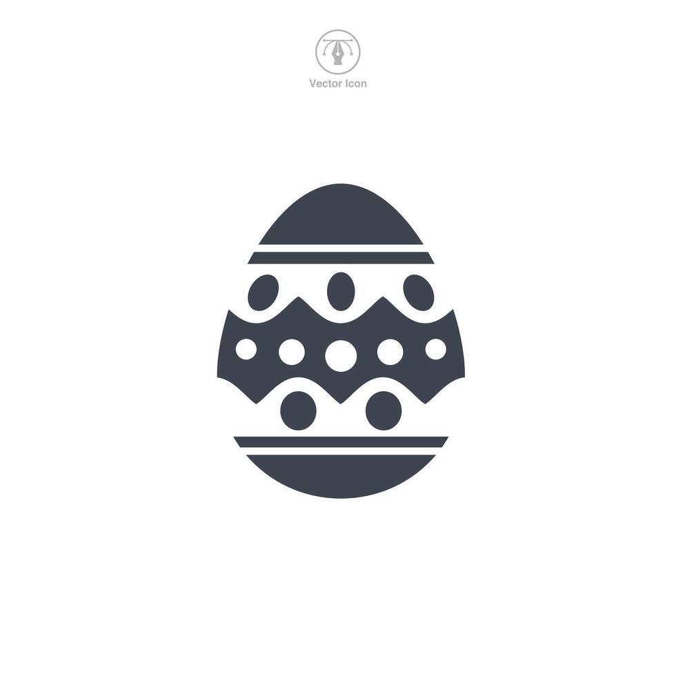 Ostern Ei, Ostern Tag Festival, Ei Symbol Symbol Vektor Illustration isoliert auf Weiß Hintergrund