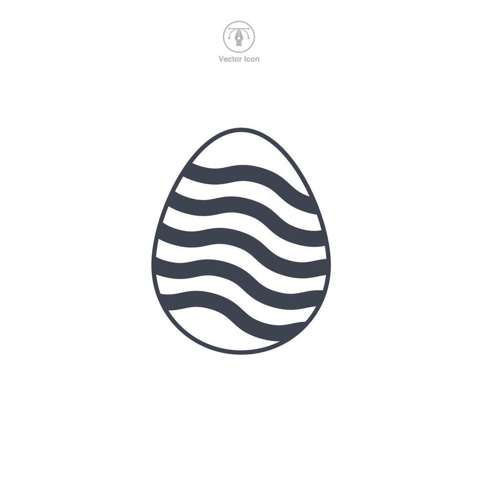 Ostern Ei, Ostern Tag Festival, Ei Symbol Symbol Vektor Illustration isoliert auf Weiß Hintergrund