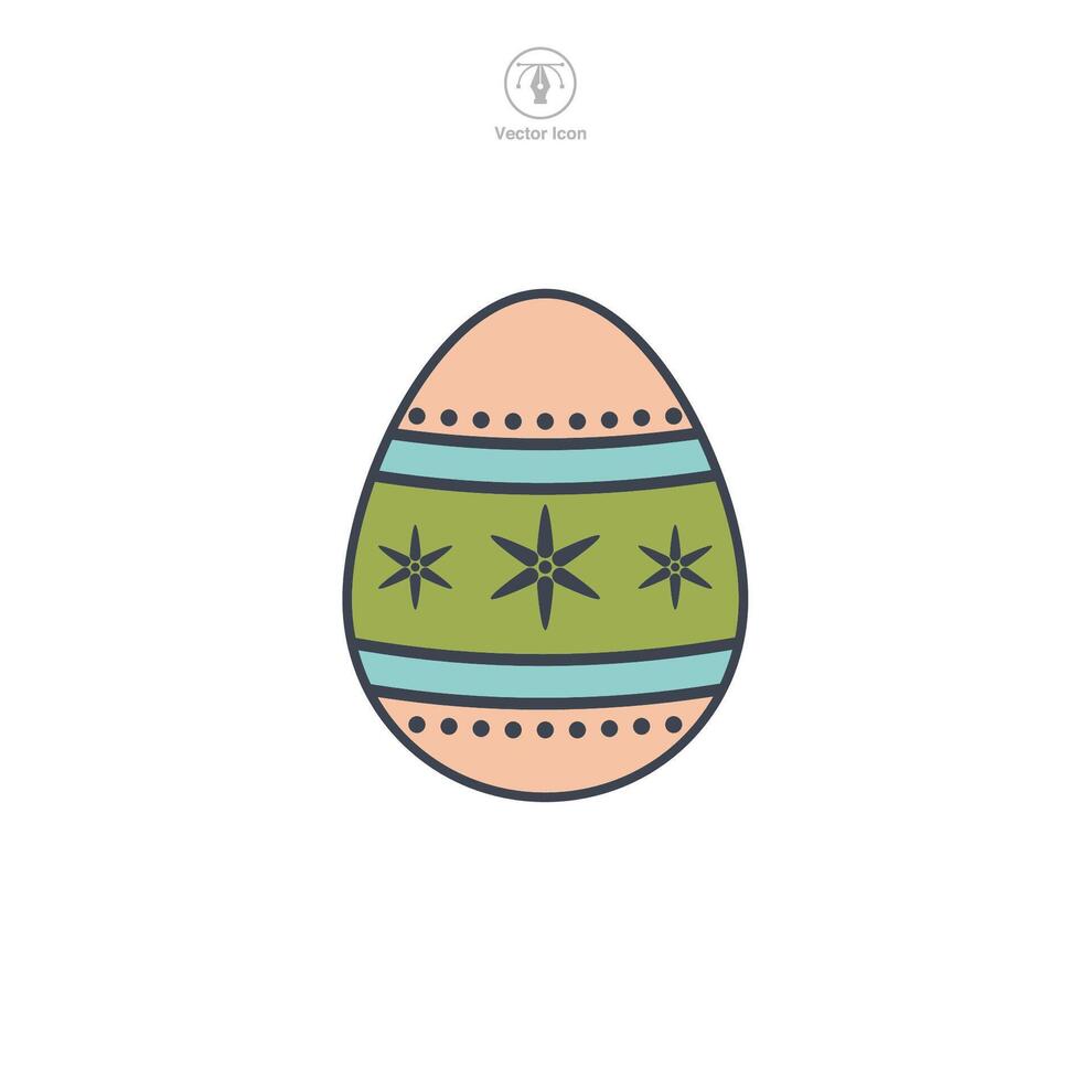 Ostern Ei, Ostern Tag Festival, Ei Symbol Symbol Vektor Illustration isoliert auf Weiß Hintergrund