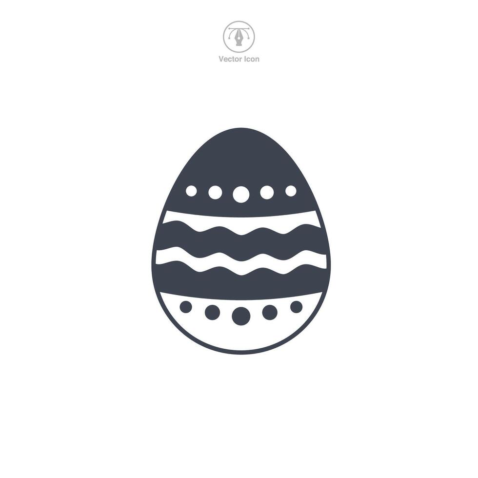 Ostern Ei, Ostern Tag Festival, Ei Symbol Symbol Vektor Illustration isoliert auf Weiß Hintergrund