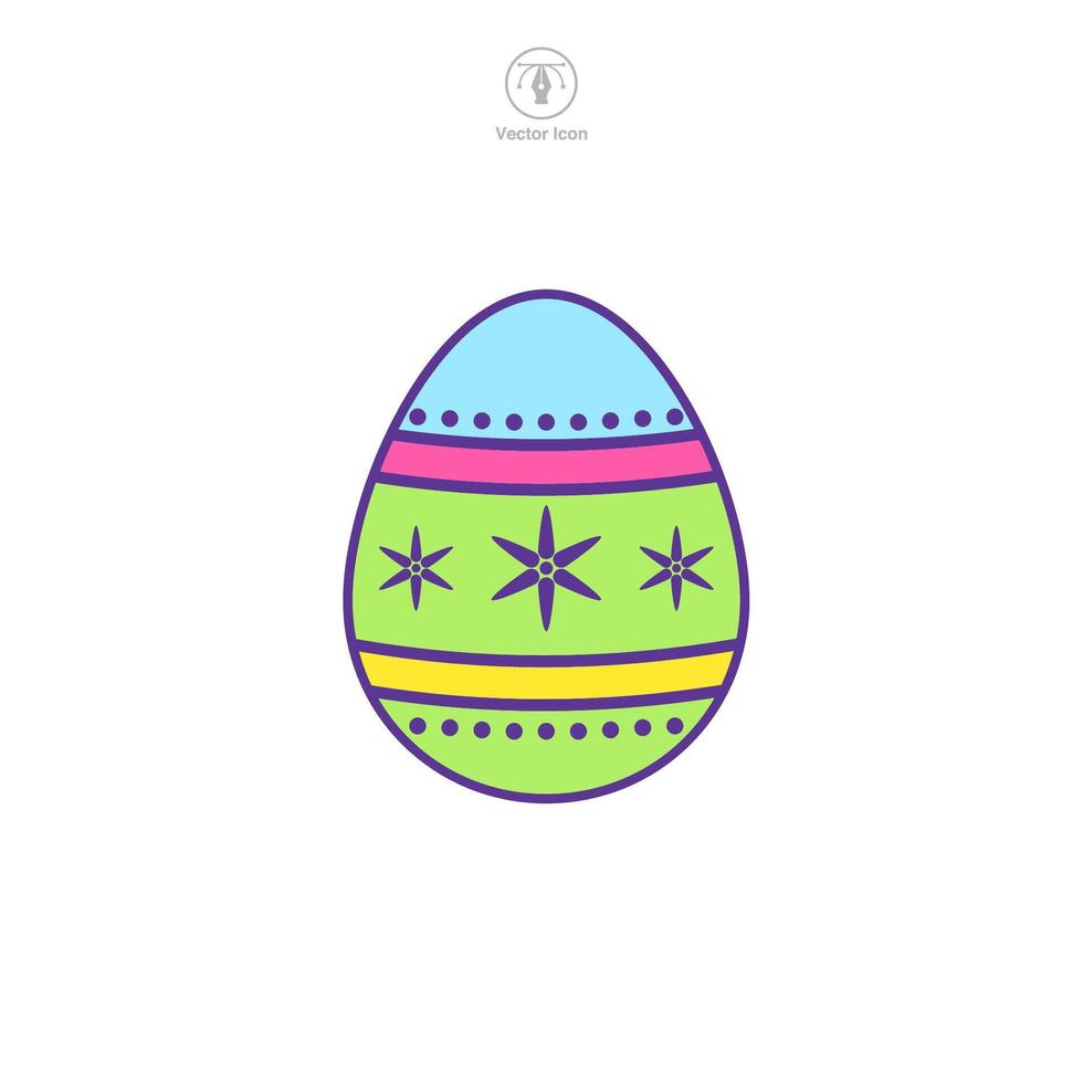 Ostern Ei, Ostern Tag Festival, Ei Symbol Symbol Vektor Illustration isoliert auf Weiß Hintergrund