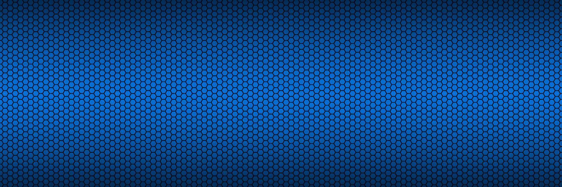 Blau Hintergrund mit sechseckig Gitter Header. abstrakt rostfrei Stahl Banner. modern kreativ Design Vorlagen. bunt Vektor Illustration