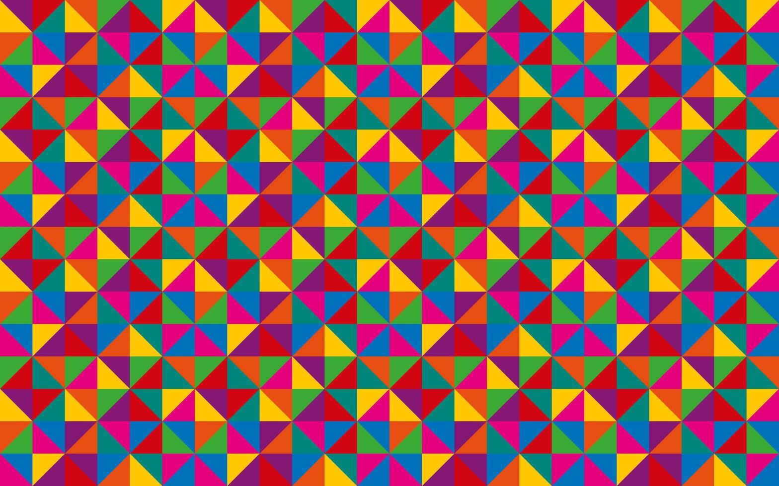 abstrakt Vektor Dreiecke, bunt geometrisch dreieckig Hintergrund, nahtlos Muster von geometrisch Formen, bunt Mosaik