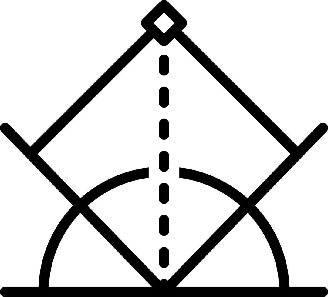 Vektor schwarz Linie Symbol zum Grundlinie