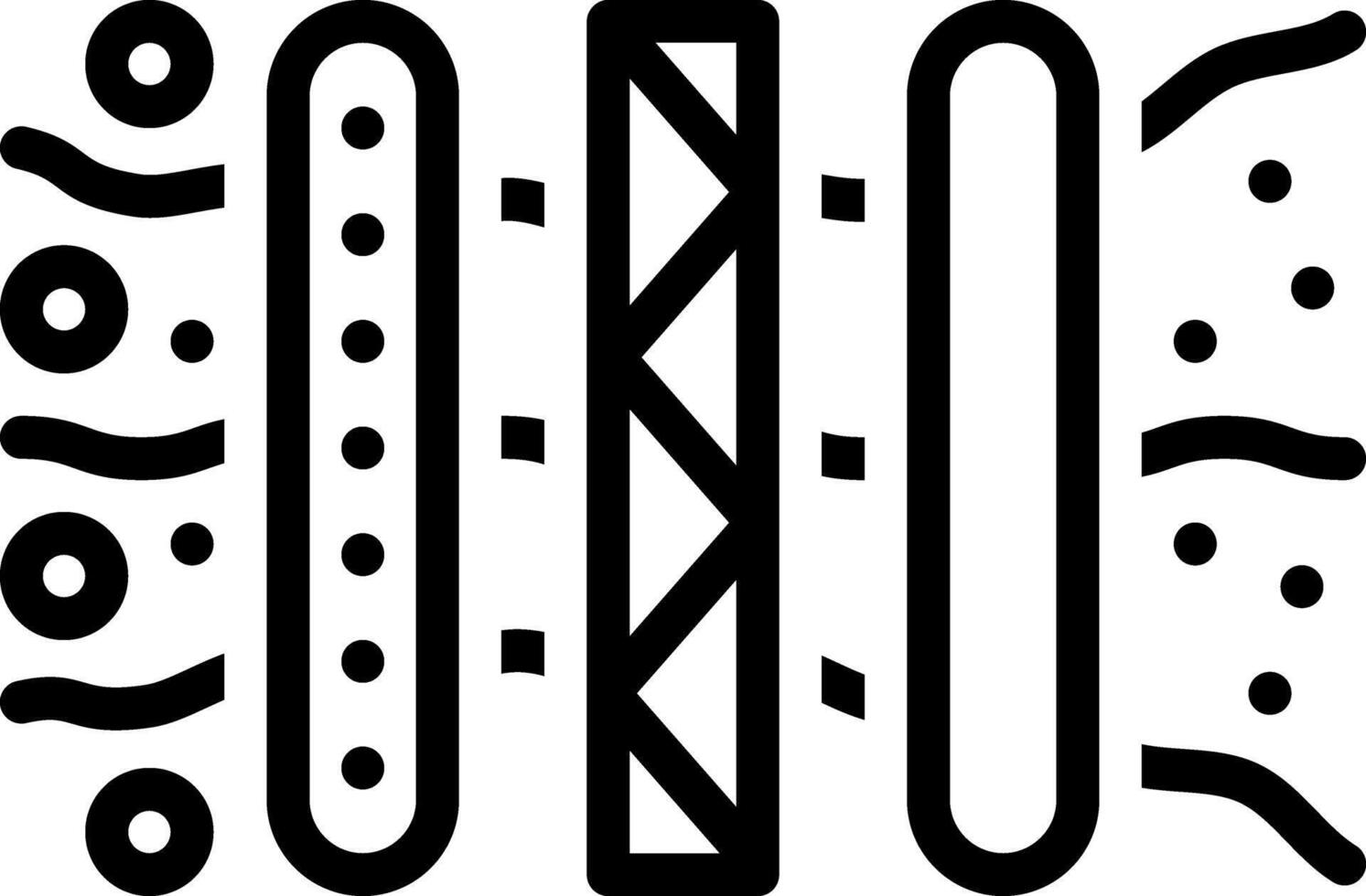 Vektor schwarz Linie Symbol zum Filtern
