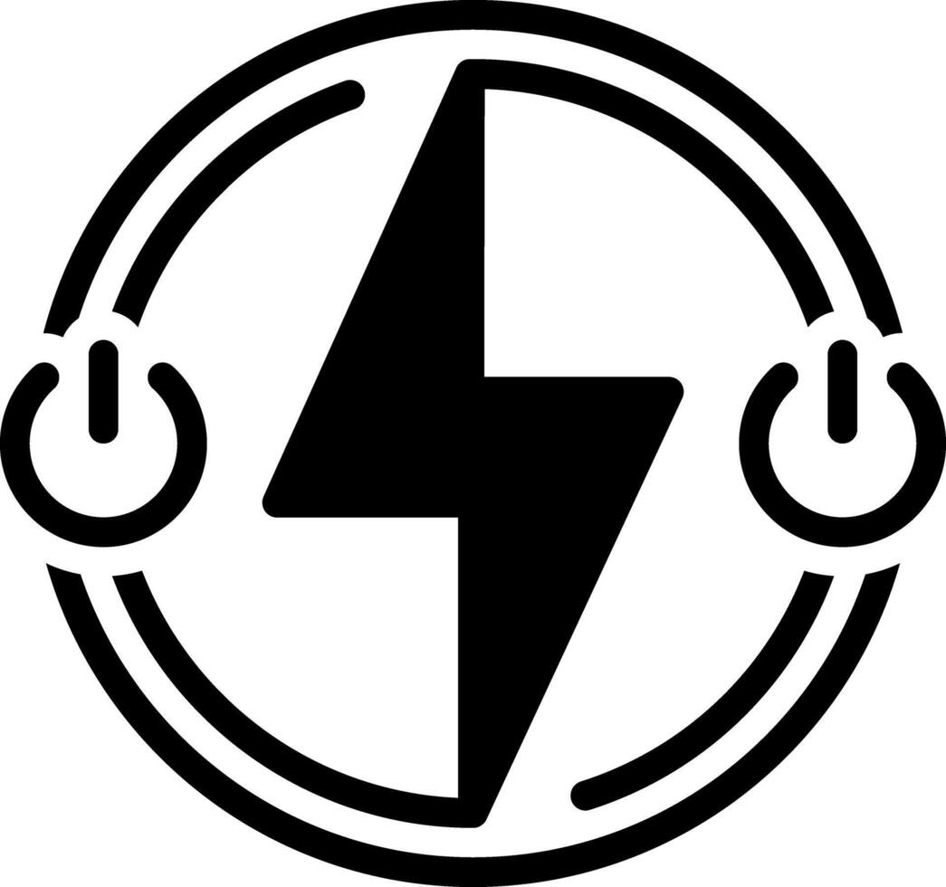 solide schwarz Symbol zum angetrieben vektor