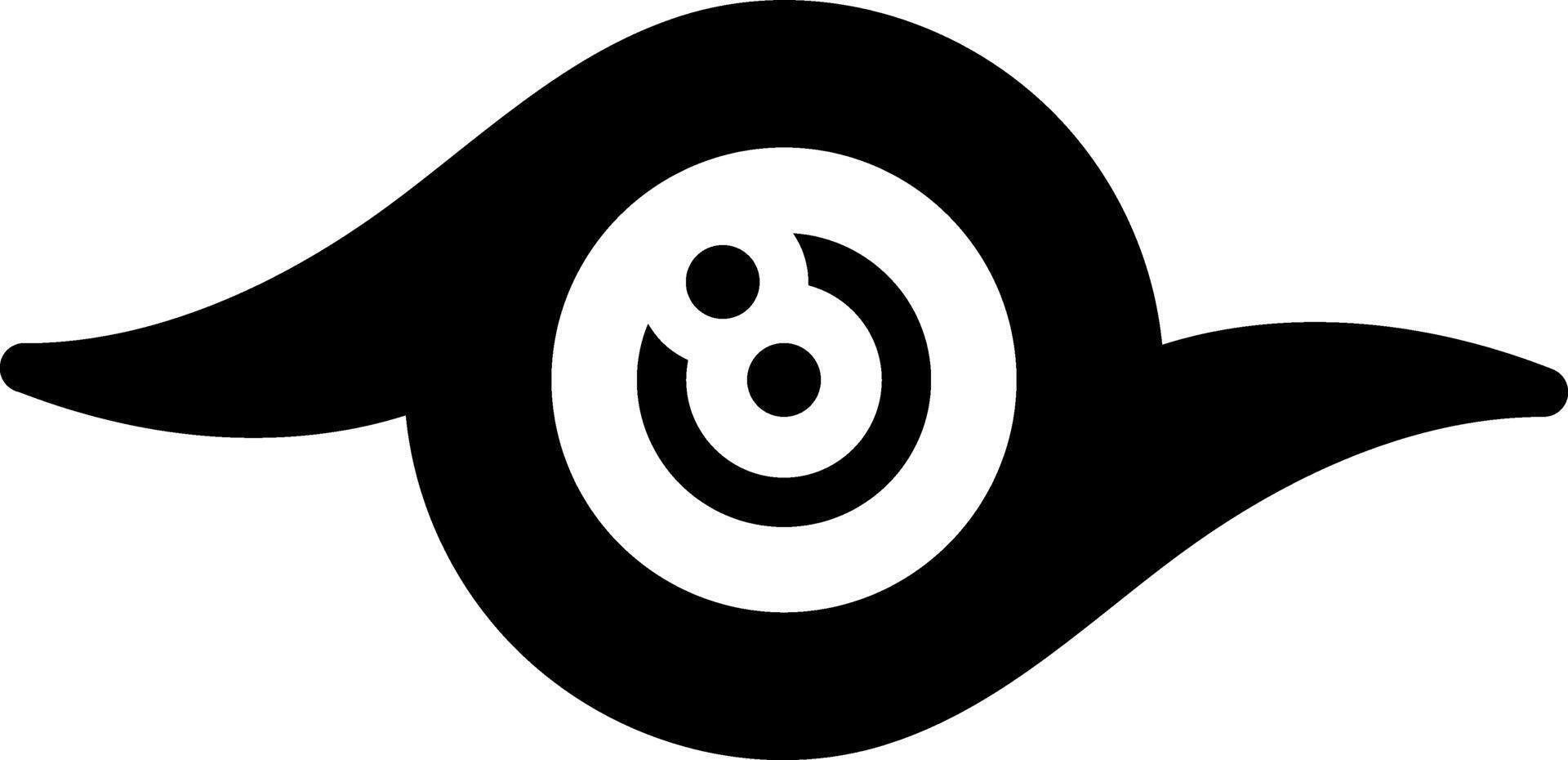 fast svart ikon för ögon vektor