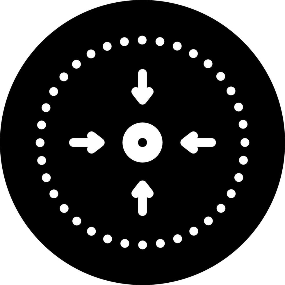 Vektor solide schwarz Symbol zum Punkt