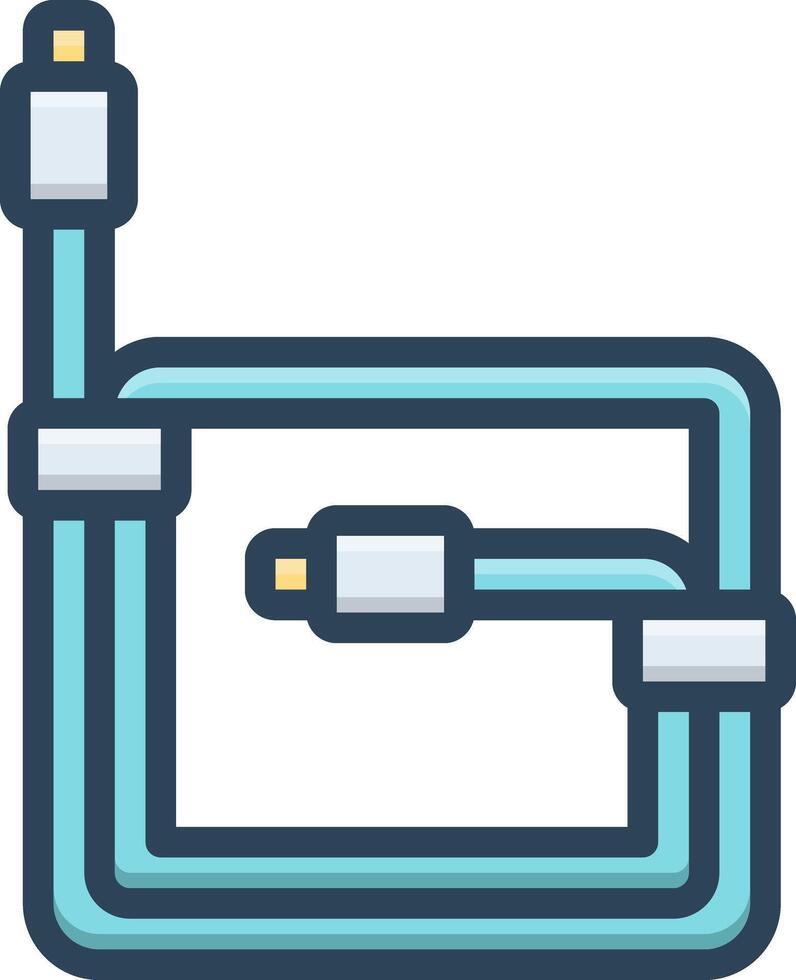 Vektor schwarz Linie Symbol zum elektrisch