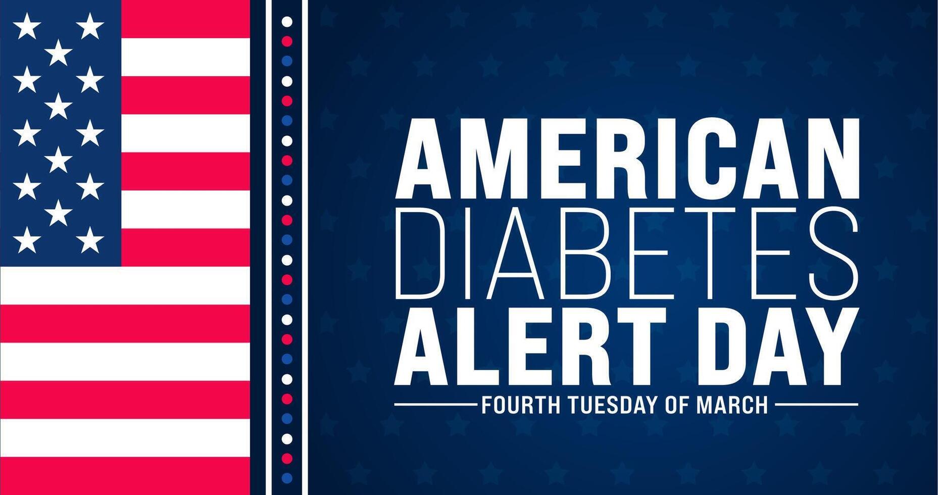 Mars är amerikan diabetes varna dag bakgrund mall. Semester begrepp. använda sig av till bakgrund, baner, plakat, kort, och affisch design mall med text inskrift och standard Färg. vektor