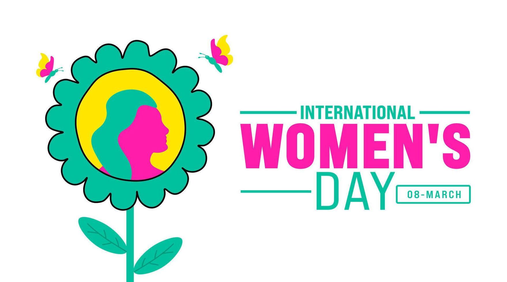 8 März ist International Damen Tag Blume Hintergrund. verwenden zu Hintergrund, Banner, Plakat, Karte, und Poster Design Vorlage. Vektor Illustration.