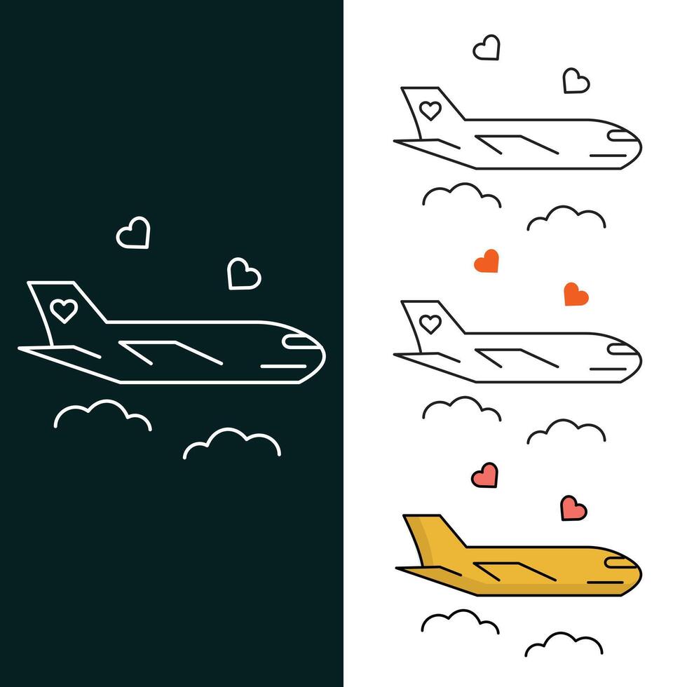 Flugzeug Vektor Illustration Symbol Design