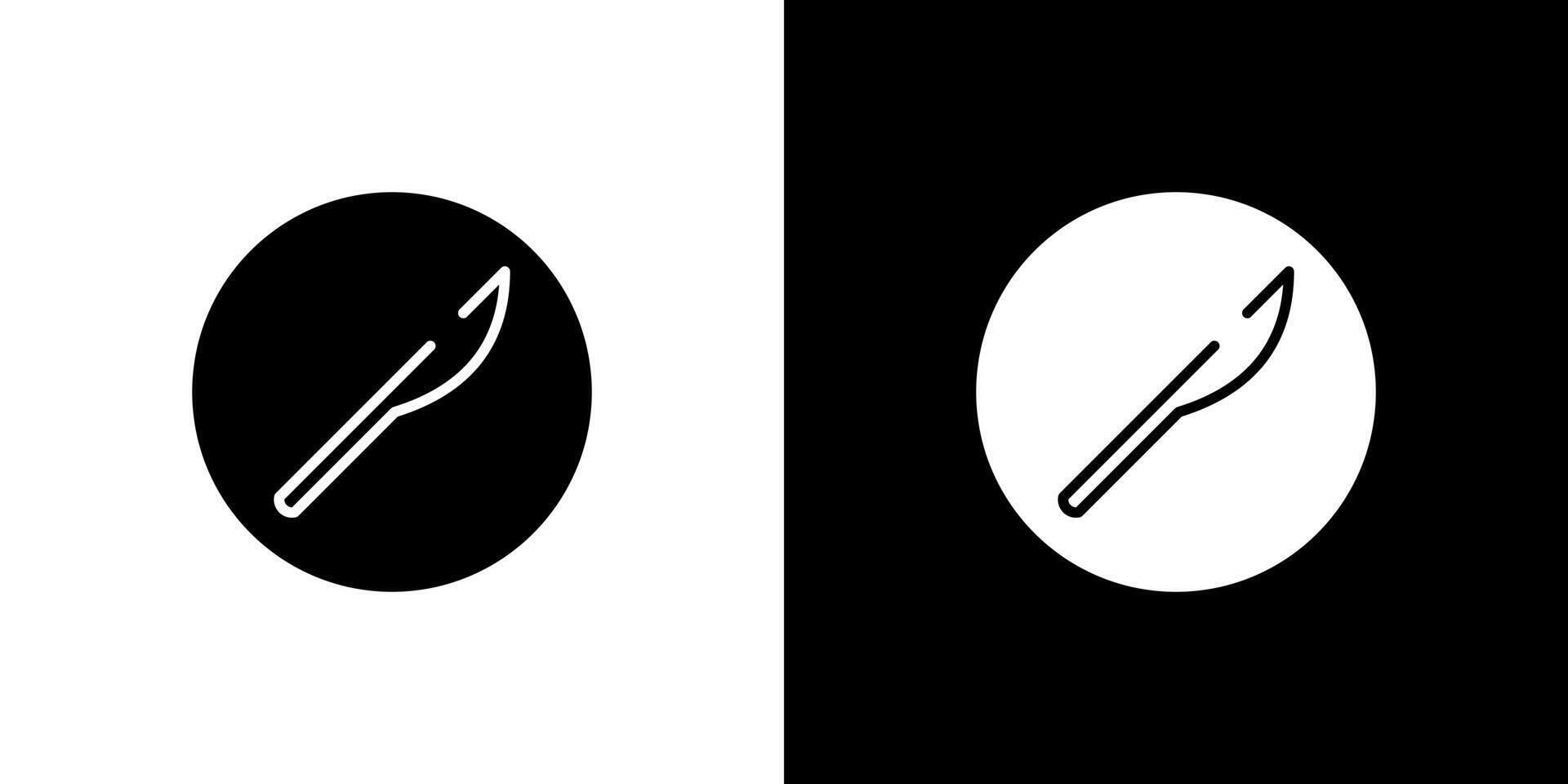 skalpell ikon vektor logotyp illustration