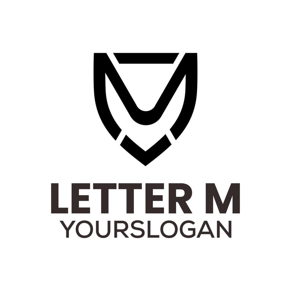 Brief m Schild Symbol Logo Design vektor