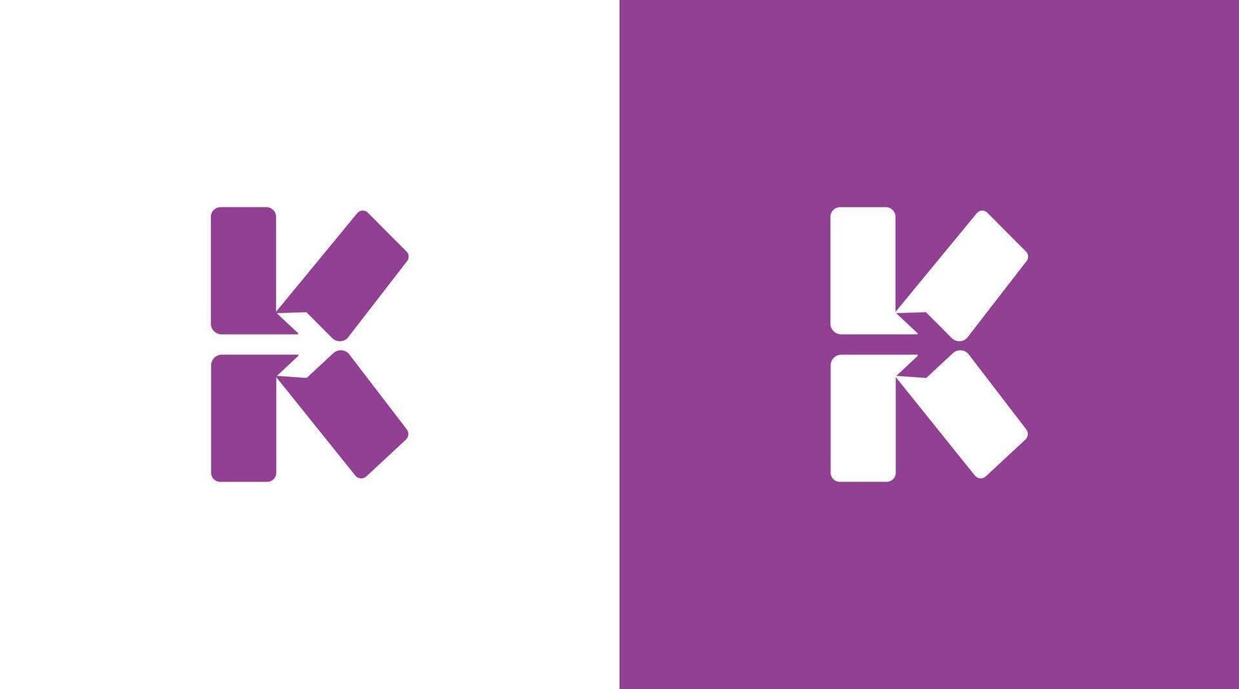 k brev och pil ikon logotyp design, k ikon varumärke identitet design monogram logotyp vektor