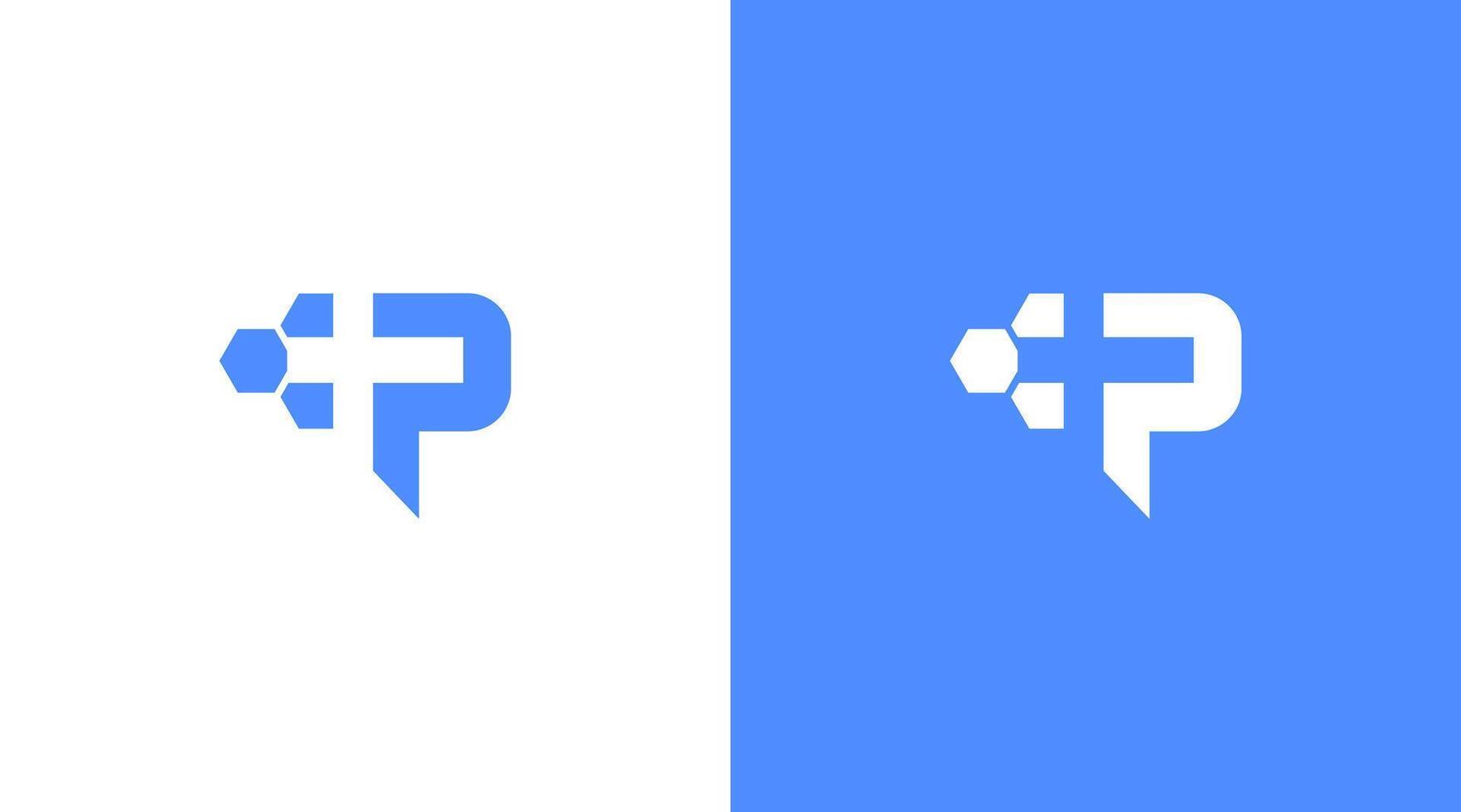 p brev logotyp design, p ikon varumärke identitet design monogram logotyp vektor