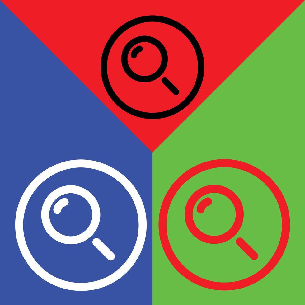 stift vektor ikon, översikt stil, isolerat på röd, grön och blå bakgrund.