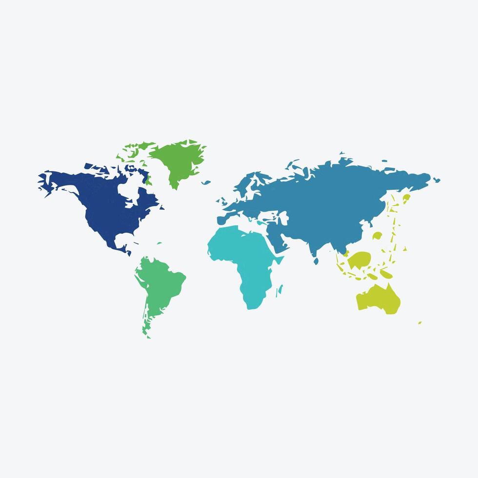 Welt Karte Vektor, isoliert auf Weiß Hintergrund vektor
